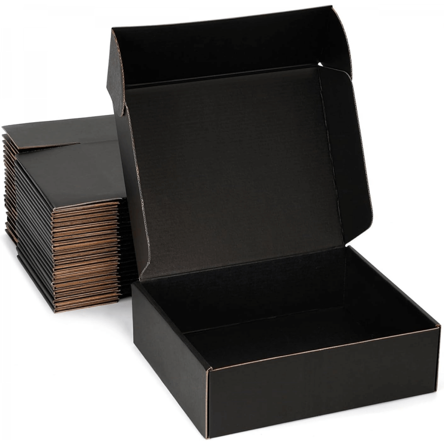 Black Shipping Packaging Boxes